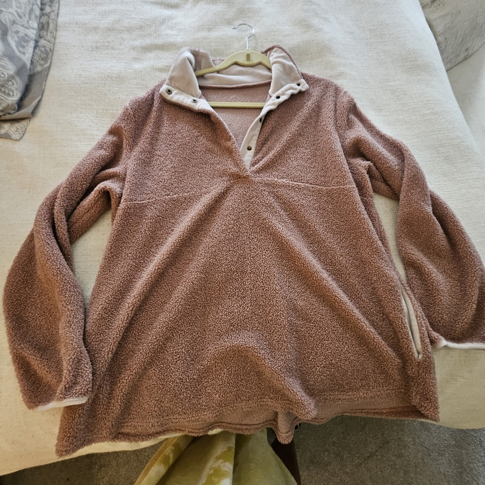 Cozy Pink Fleece Pullover